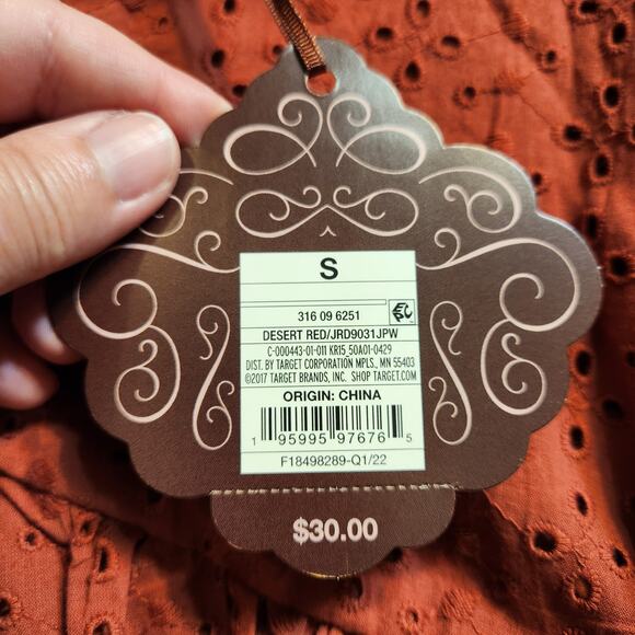 KNOX ROSE Desert Rose Orange Boho Bohemian Babydoll Mini Dress Womens Small NEW - Picture 4 of 10